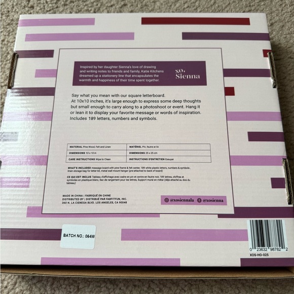 XO, Sienna Letter Board - Picture 2 of 3